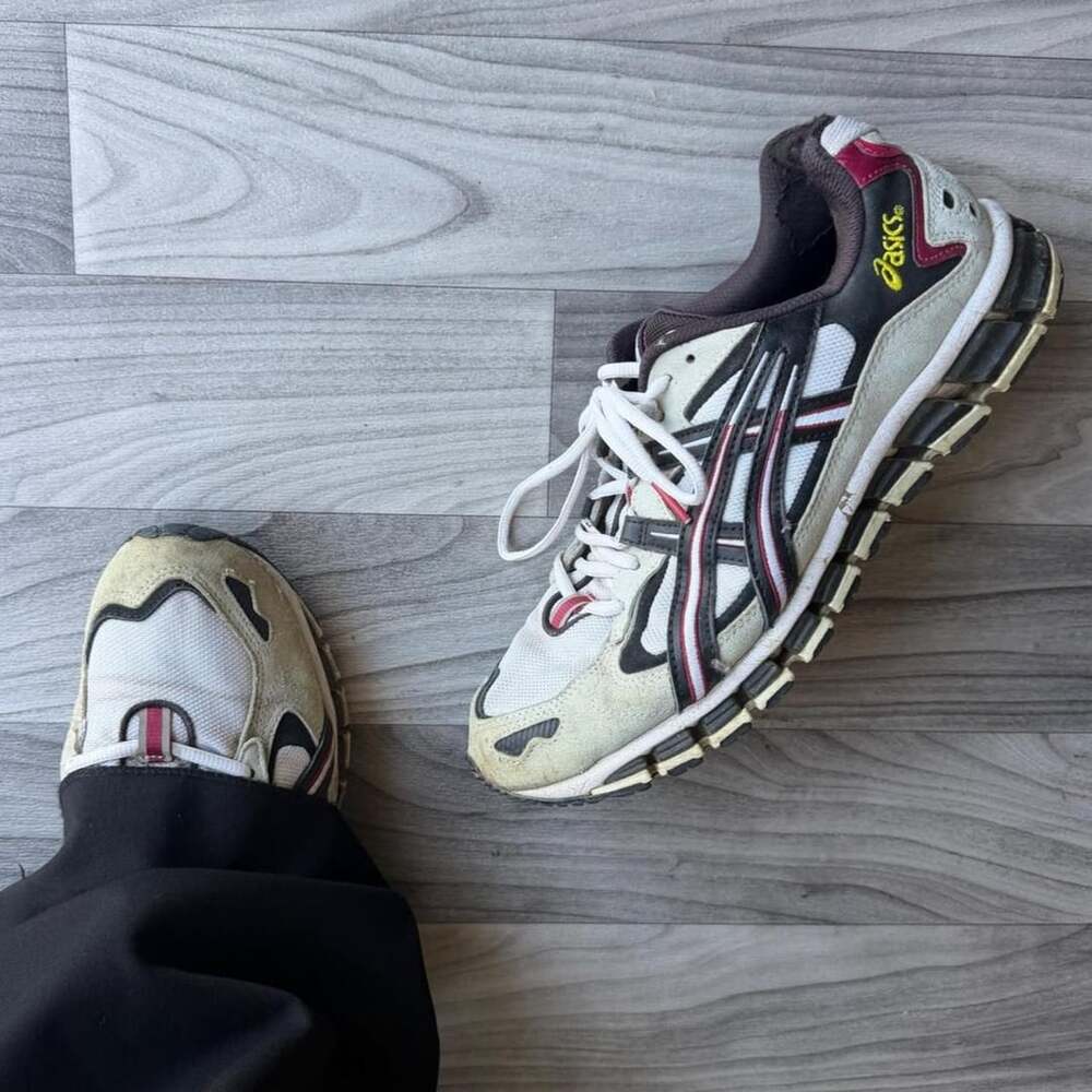 ASICS Gel Kayano 14 US 11.5 White Black Running Shoes